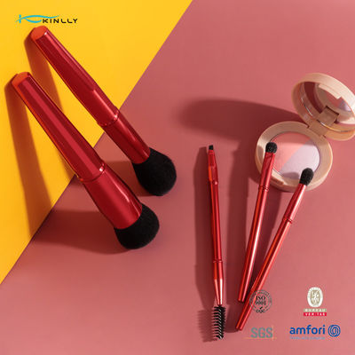 5PCS धातु हैंडल कॉस्मेटिक ब्रश सेट