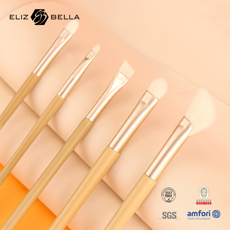 11 Pieces Nice Wooden Handle Beauty Makeup Brush Tools,Aluminium Ferrule कॉस्मेटिक ब्रश,सिंथेटिक हेयर ब्रश किट