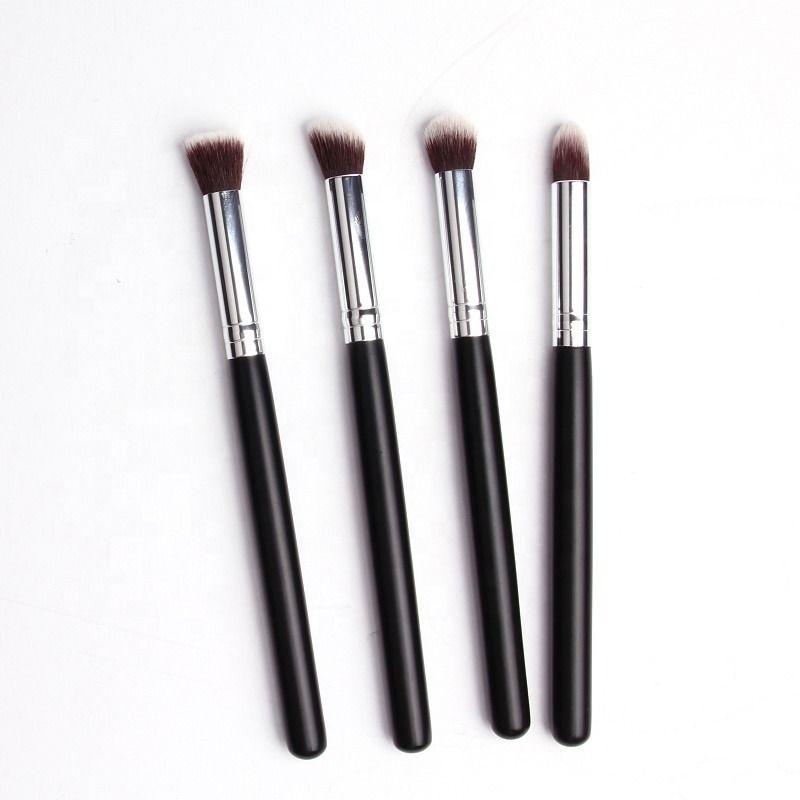 सिंथेटिक हेयर ट्रैवल मेकअप ब्रश सेट, ऑन-द-गो टच-अप के लिए कॉम्पैक्ट और पोर्टेबल